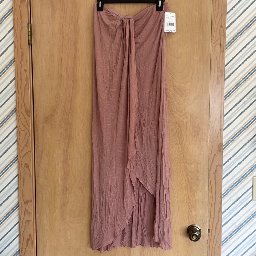 NOT FOR SALE : NWT Free People Maxi Skirt with Front Slit in Antique Pink